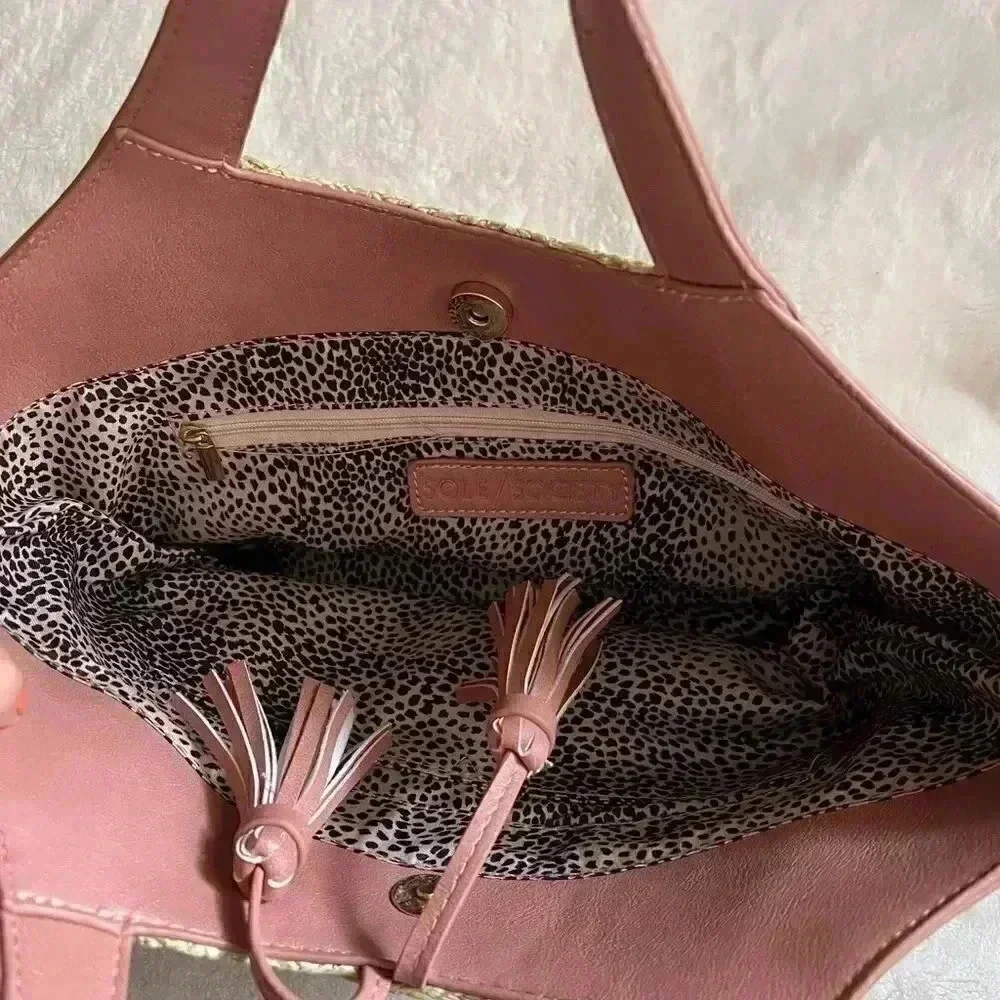 NWOT Nordstrom  sole/society Blush/Wicker Basket Bag Nordstrom - Picture 4 of 5